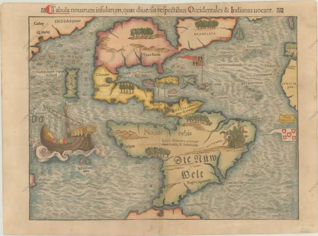 Mapa do Hemisfério Ocidental de 1550