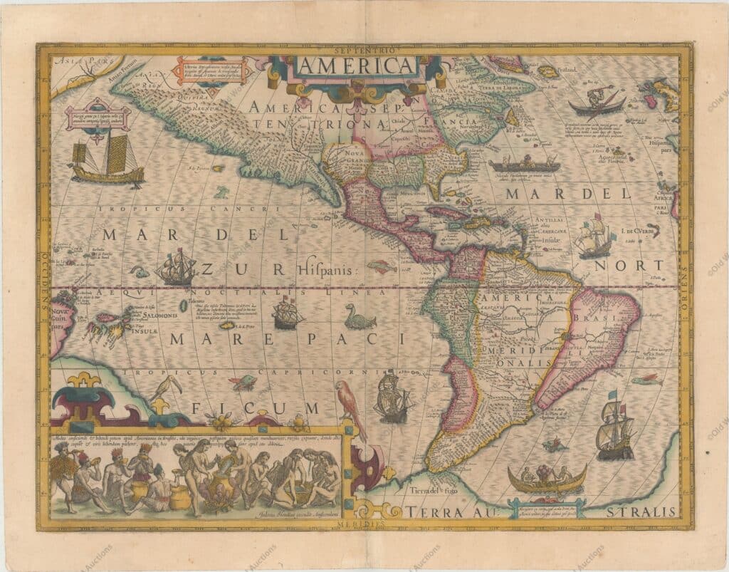 Mapa do Hemisfério Ocidental de 1623 Mapa do Hemisfério Ocidental de 1623