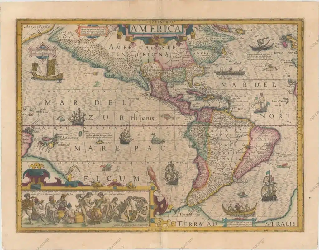 Mapa do Hemisfério Ocidental de 1623 Mapa do Hemisfério Ocidental de 1623