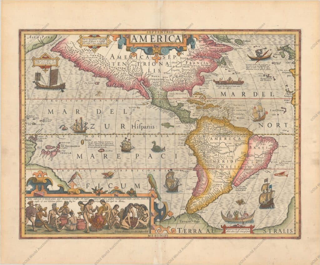 Mapa do Hemisfério Ocidental de 1628 Mapa do Hemisfério Ocidental de 1628