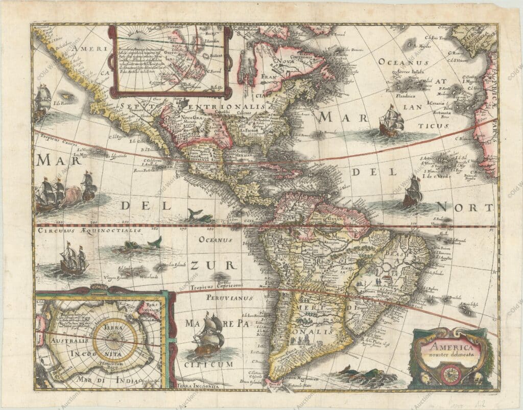 Mapa do Hemisfério Ocidental de 1631 Mapa do Hemisfério Ocidental de 1631