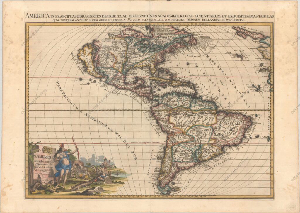 Mapa do Hemisfério Ocidental de 1713 Mapa do Hemisfério Ocidental de 1713