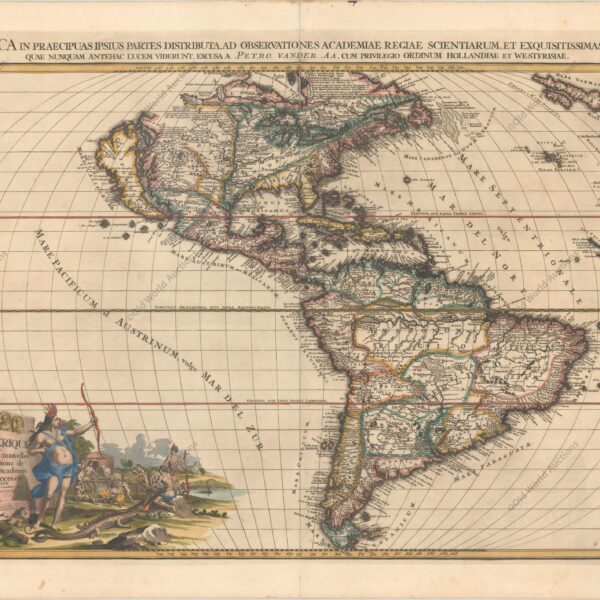 Mapa do Hemisfério Ocidental de 1713