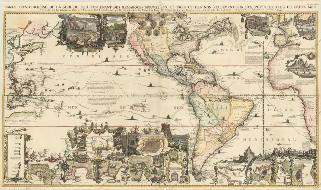 Mapa do Hemisfério Ocidental de 1719 Mapa do Hemisfério Ocidental de 1719