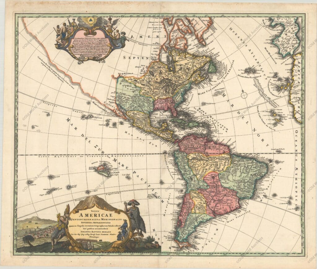 Mapa do Hemisfério Ocidental de 1730