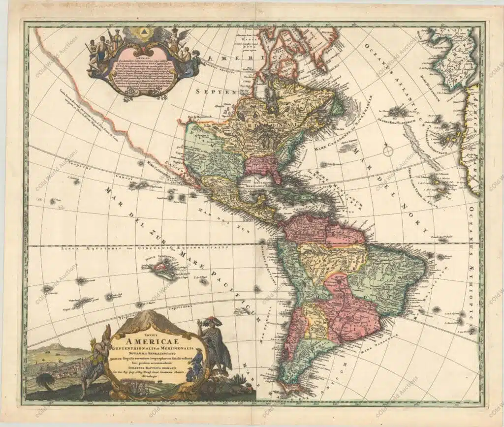 Mapa do Hemisfério Ocidental de 1730 Mapa do Hemisfério Ocidental de 1730