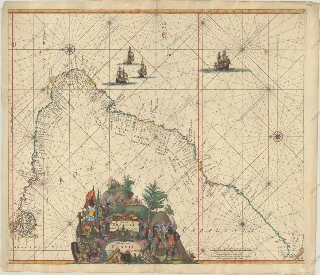 Mapa do Litoral do Brasil de 1678 Mapa do Litoral do Brasil de 1678