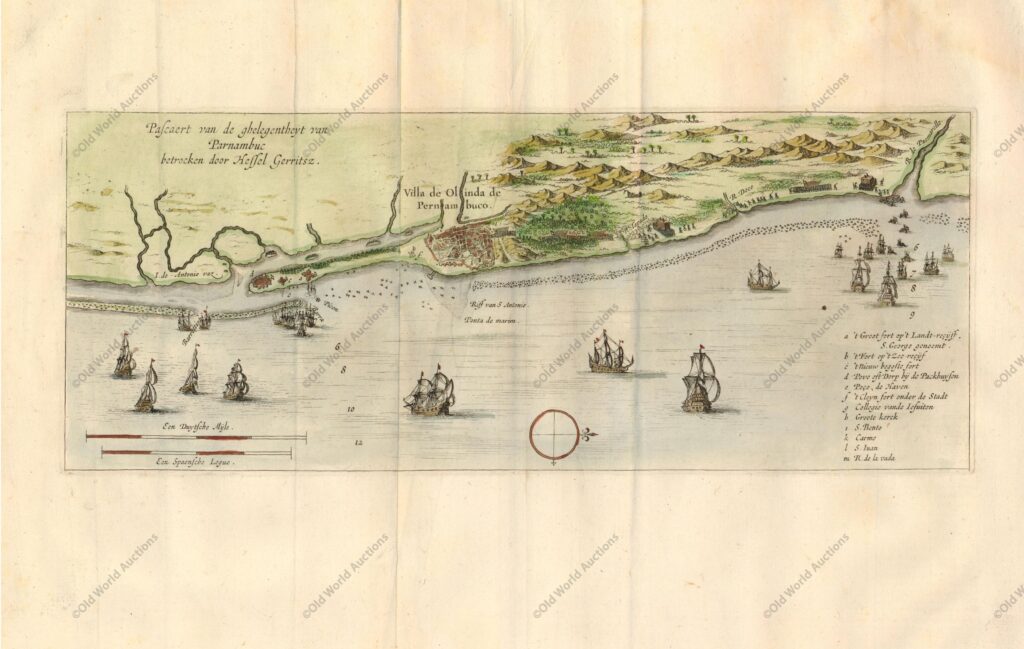 Gravura da Vila de Olinda em 1633 Gravura da Vila de Olinda em 1633