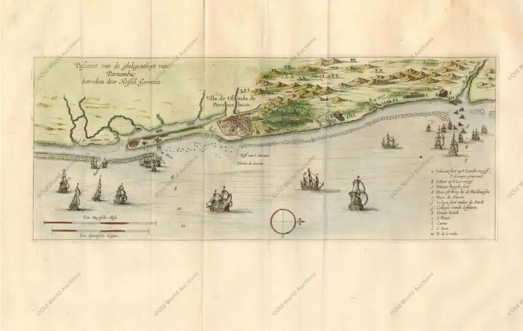 Gravura da Vila de Olinda em 1633