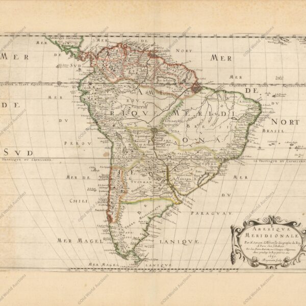 Mapa da America do Sul de 1650