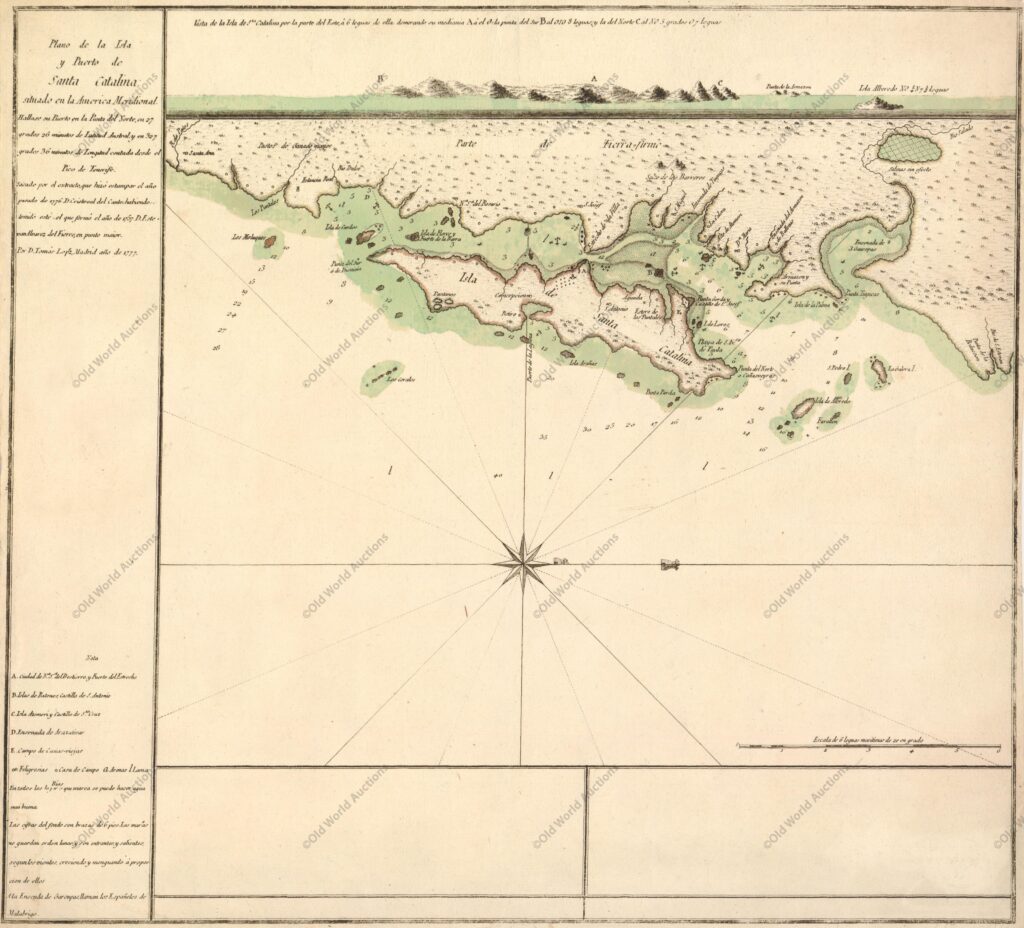Mapa da Ilha de Santa Catarina de 1777 Mapa da Ilha de Santa Catarina de 1777