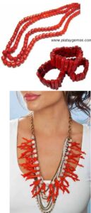 Jóias com coral bambu Jóias com coral bambu