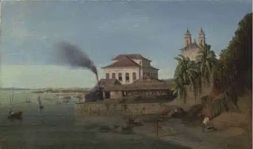 François René Moreaux - Solar do Unhão com a Igreja de Nossa Senhora da Conceição da Praia, Salvador da Bahia François René Moreaux - Solar do Unhão com a Igreja de Nossa Senhora da Conceição da Praia, Salvador da Bahia