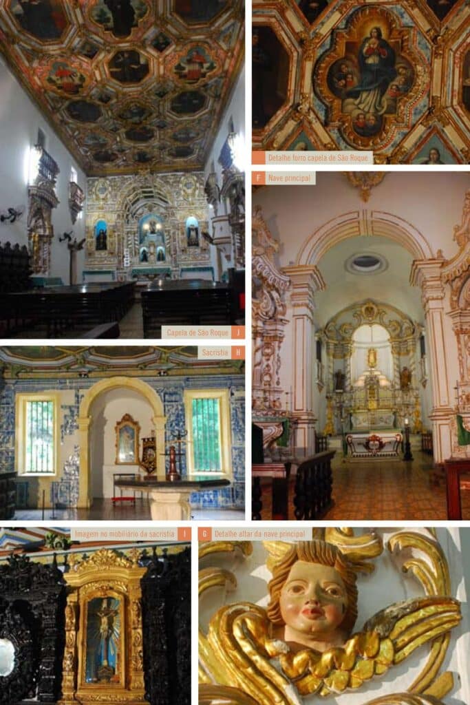 Convento Franciscano de Olinda - Detalhes do interior da igreja Convento Franciscano de Olinda - Detalhes do interior da igreja