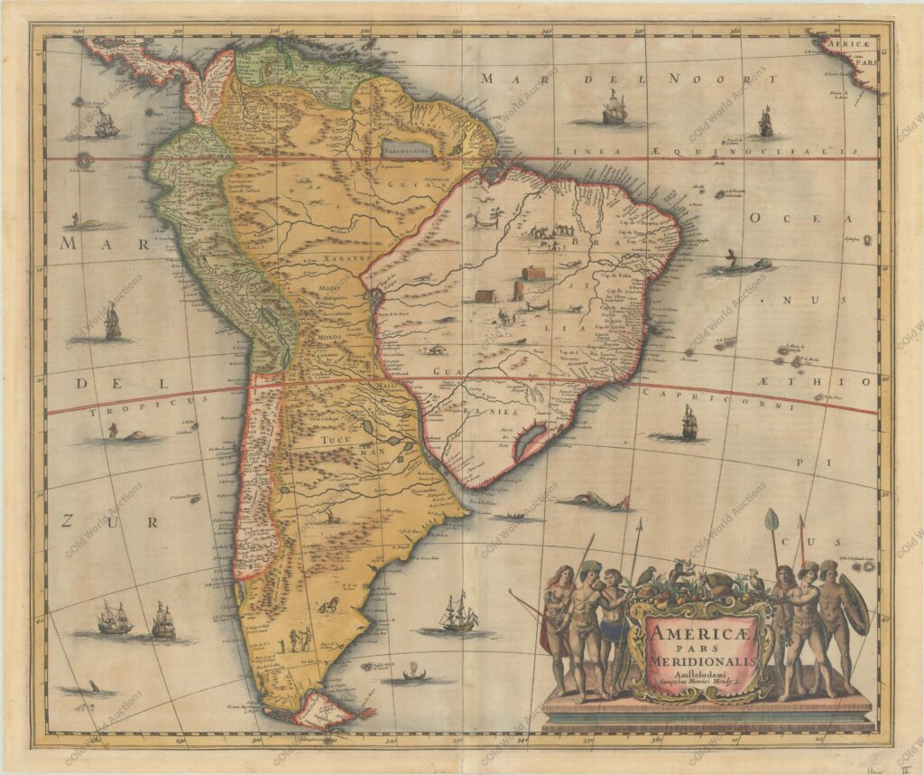 Mapa da América do Sul de 1638 Mapa da América do Sul de 1638