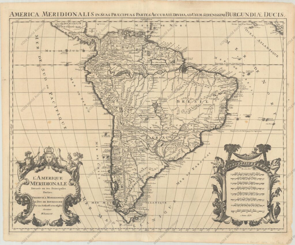 Mapa da América do Sul de 1694 Mapa da América do Sul de 1694