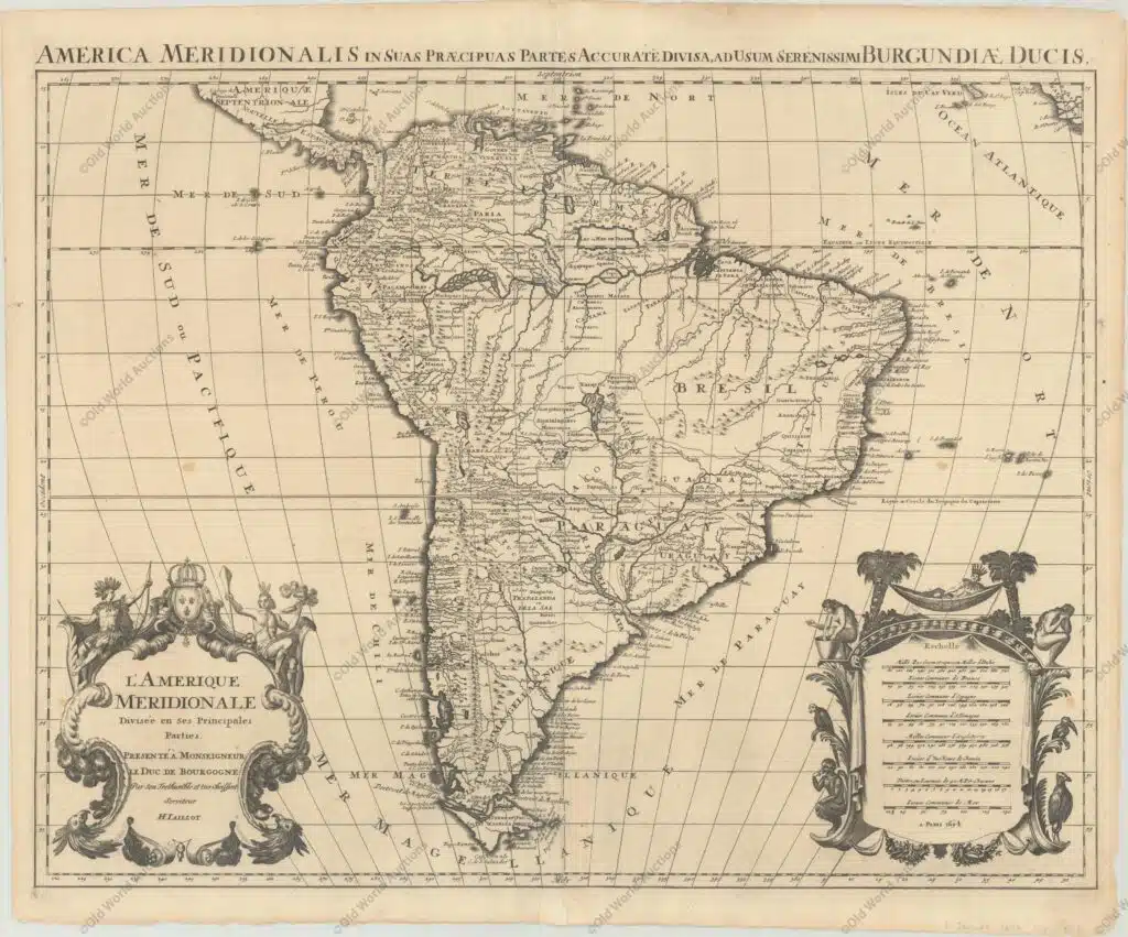 Mapa da América do Sul de 1694 Mapa da América do Sul de 1694