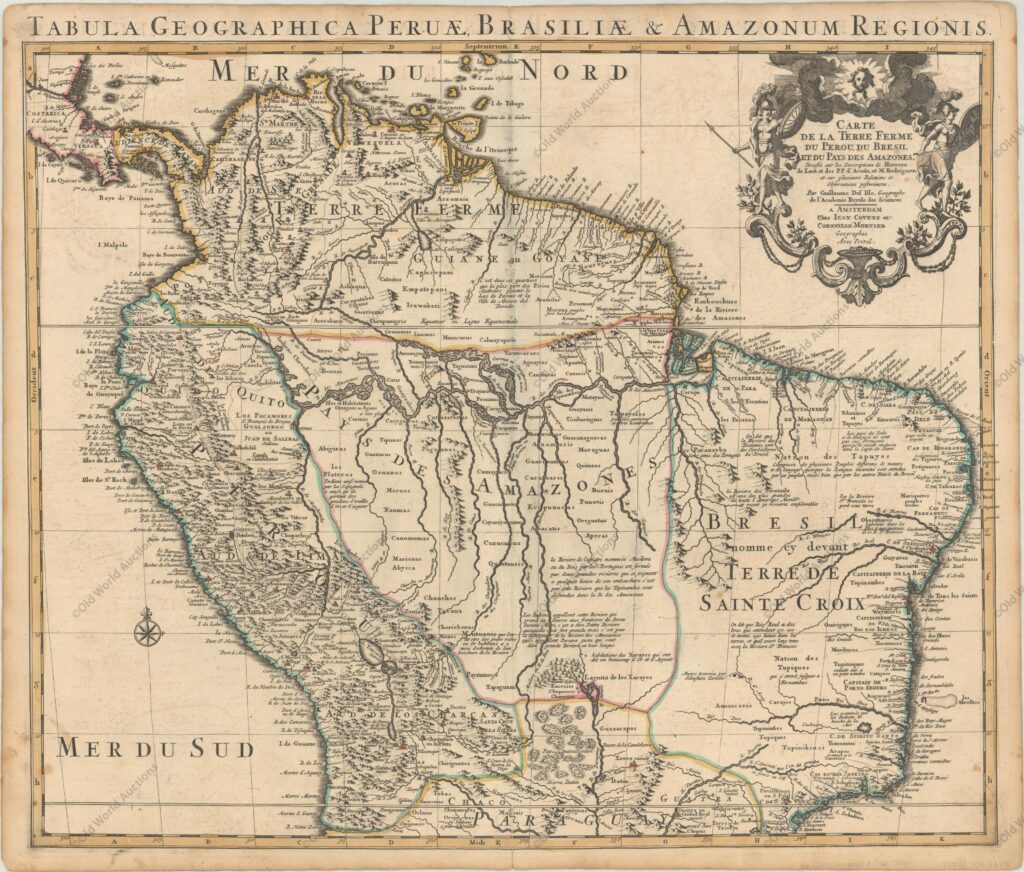 Mapa do Norte da America do Sul de 1730 Mapa do Norte da America do Sul de 1730