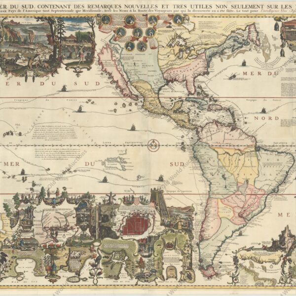 Mapa do Hemisfério Ocidental de 1719