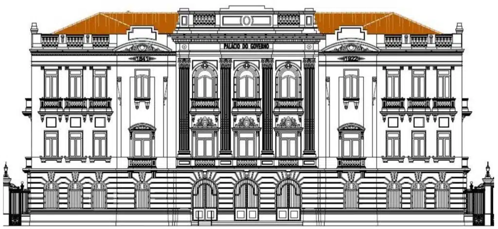 Palácio do Campo das Princesas em Recife - Fachada Sul. Palácio do Campo das Princesas em Recife - Fachada Sul.