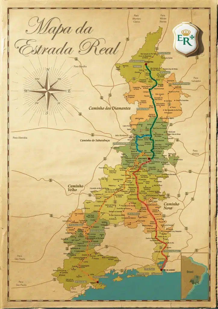 Mapa da Estrada Real Mapa da Estrada Real