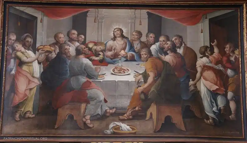 Quadro da Santa Ceia pintado por Manoel da Costa Ataíde na Igreja de Nossa Senhora Mãe dos Homens do Santuário do Caraça. Quadro da Santa Ceia pintado por Manoel da Costa Ataíde na Igreja de Nossa Senhora Mãe dos Homens do Santuário do Caraça.