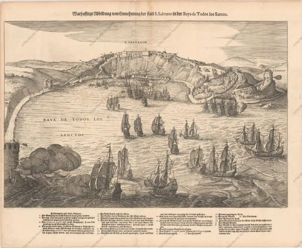 Vista da cidade de Salvador em 1625 Vista da cidade de Salvador em 1625