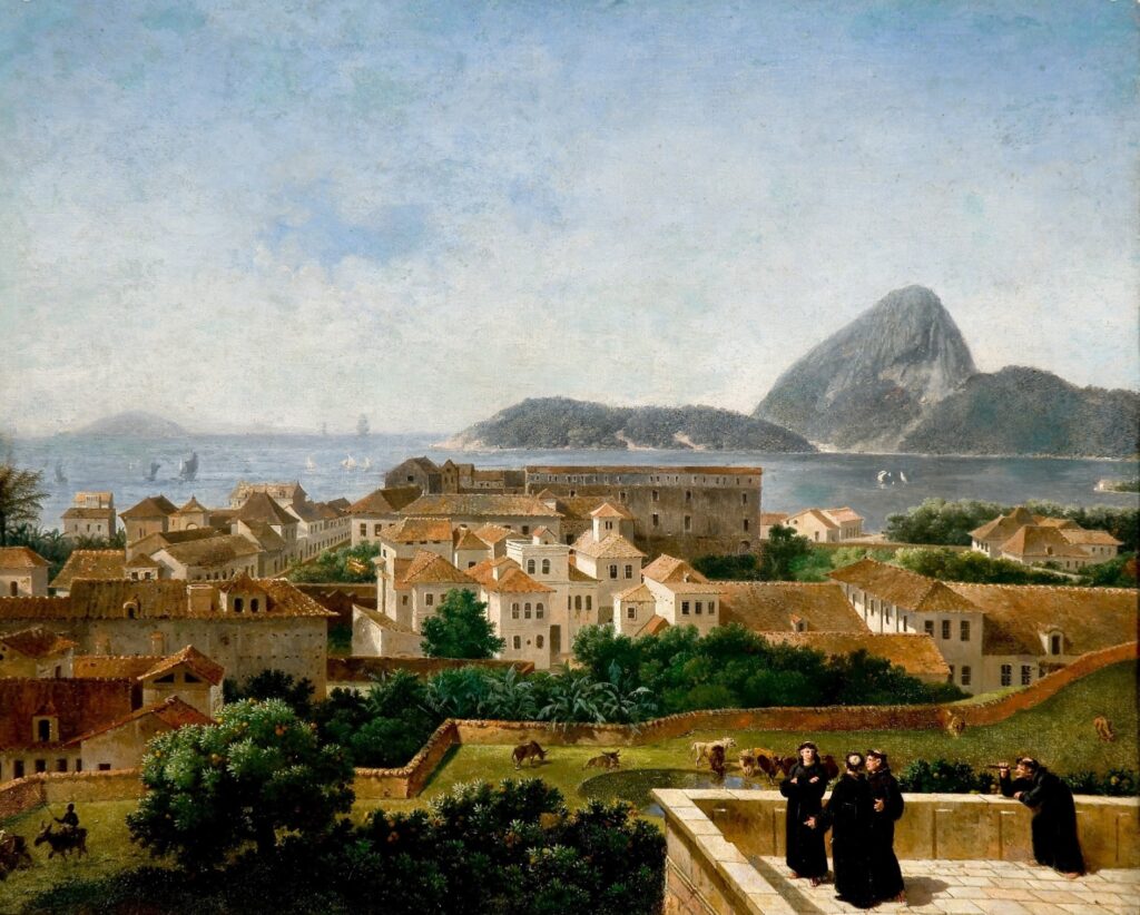 Vista do Convento de Santo Antônio para a baía de Guanabara (RJ), 1816, por de Nicolas Antoine Taunay. Vista do Convento de Santo Antônio para a baía de Guanabara (RJ), 1816, por de Nicolas Antoine Taunay.
