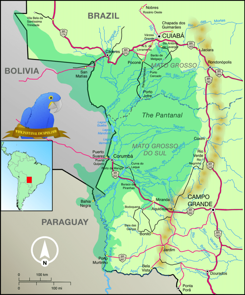Mapa do Pantanal Mapa do Pantanal