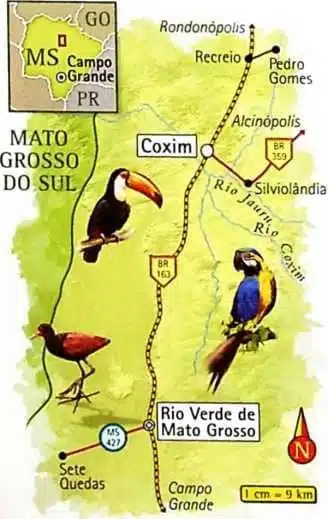 Mapa de Coxim MS Mapa de Coxim MS