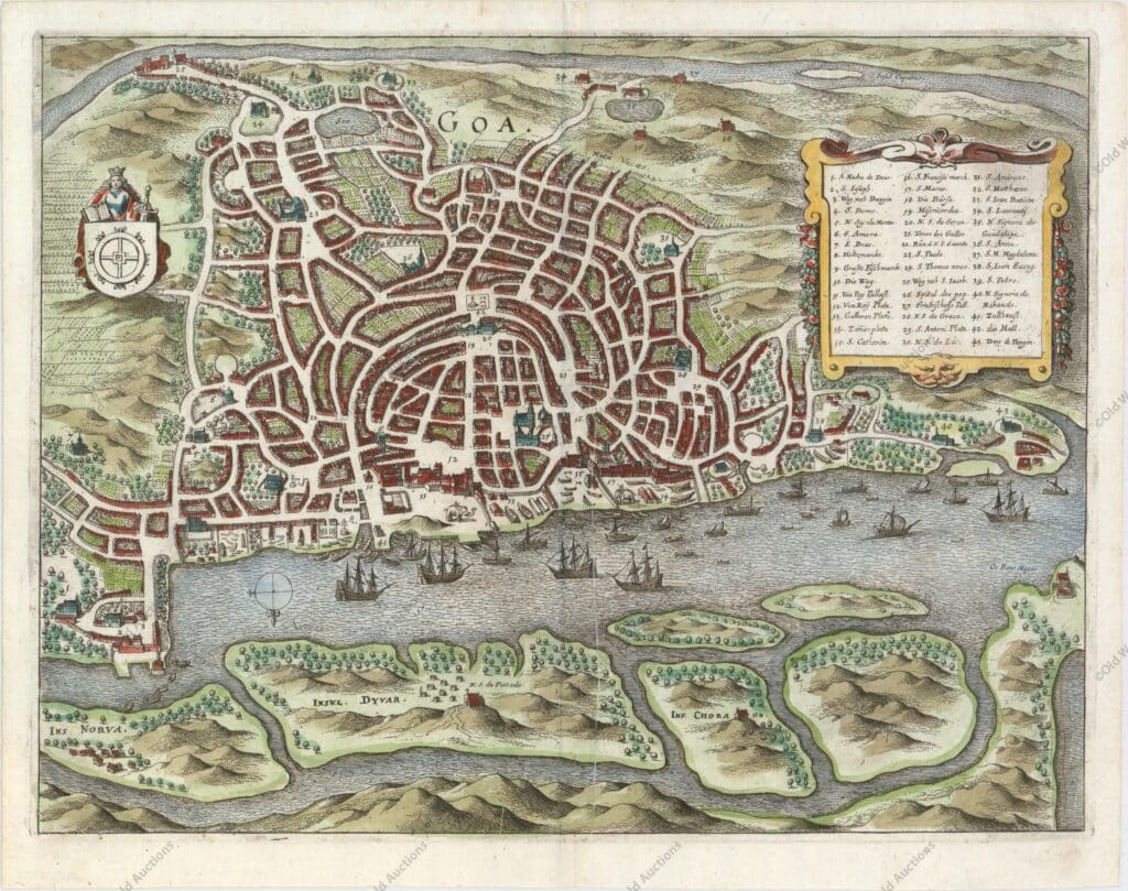 Mapa Histórico de Goa na Índia de 1646 Mapa Histórico de Goa na Índia de 1646