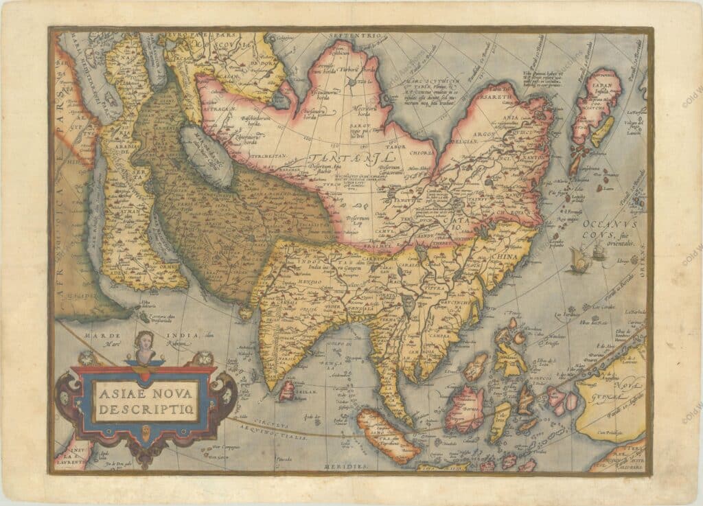 Mapa da Ásia de 1573 Mapa da Ásia de 1573