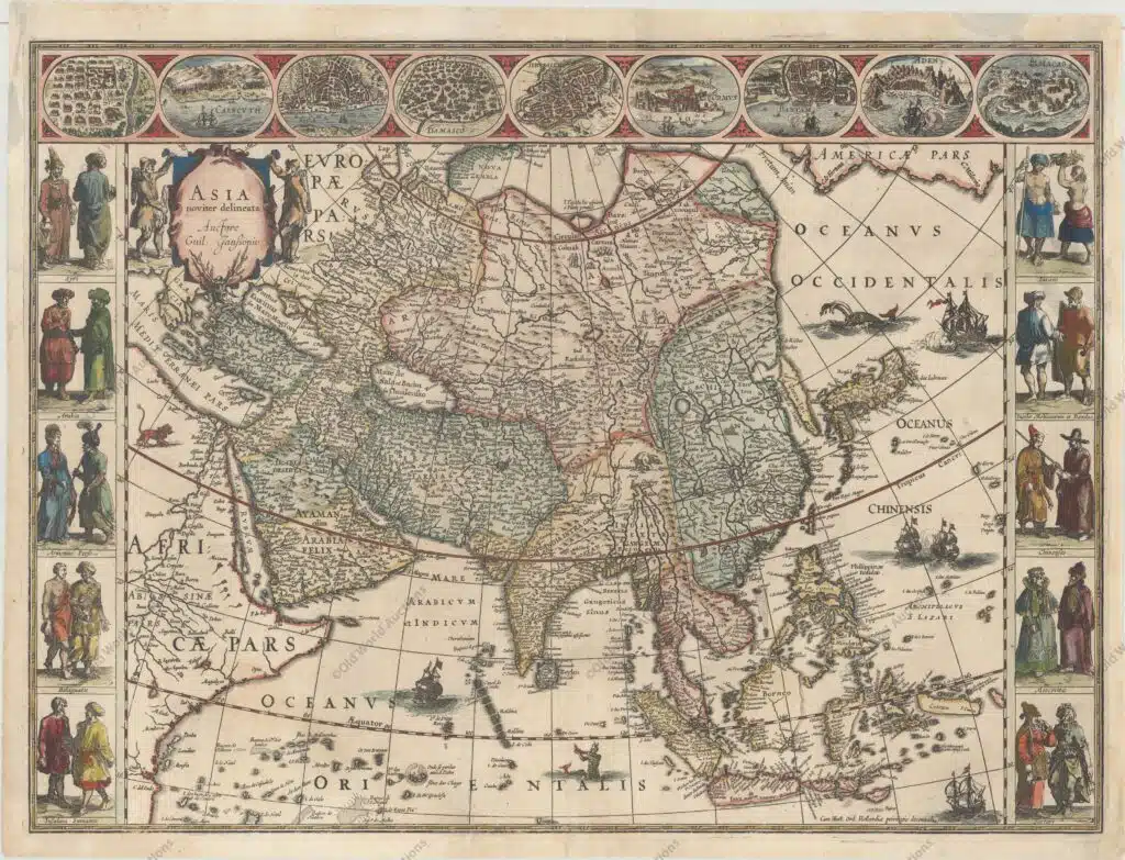 Mapa da Ásia de 1615 Mapa da Ásia de 1615