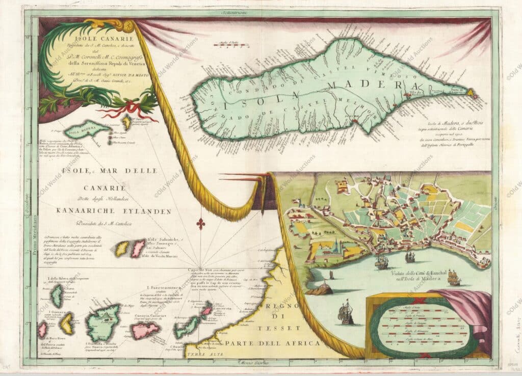 Mapa da Ilha da Madeira de 1692 Mapa da Ilha da Madeira de 1692
