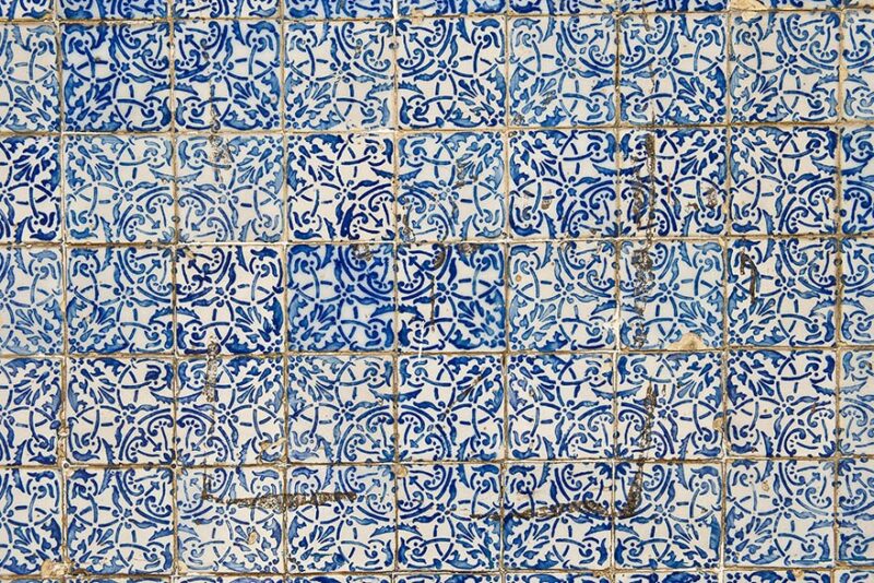 Azulejo Colonial de Fachada no Centro Histórico de São Luís do Maranhão. Azulejo Colonial de Fachada no Centro Histórico de São Luís do Maranhão