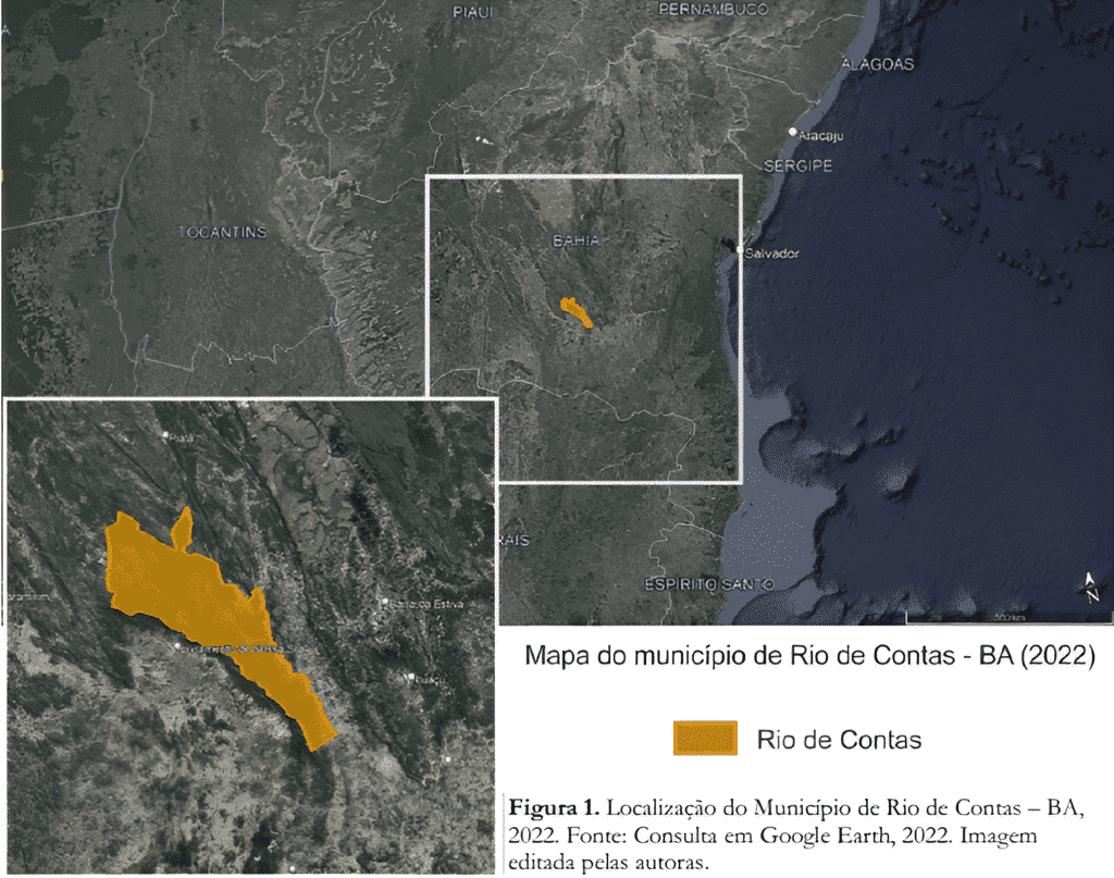 Mapa do município de Rio de Contas BA Mapa do município de Rio de Contas BA