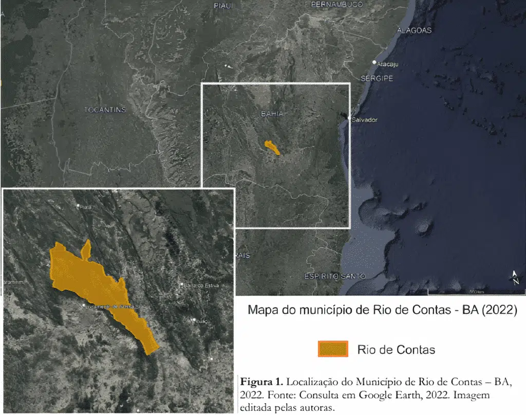 Mapa do município de Rio de Contas BA Mapa do município de Rio de Contas BA