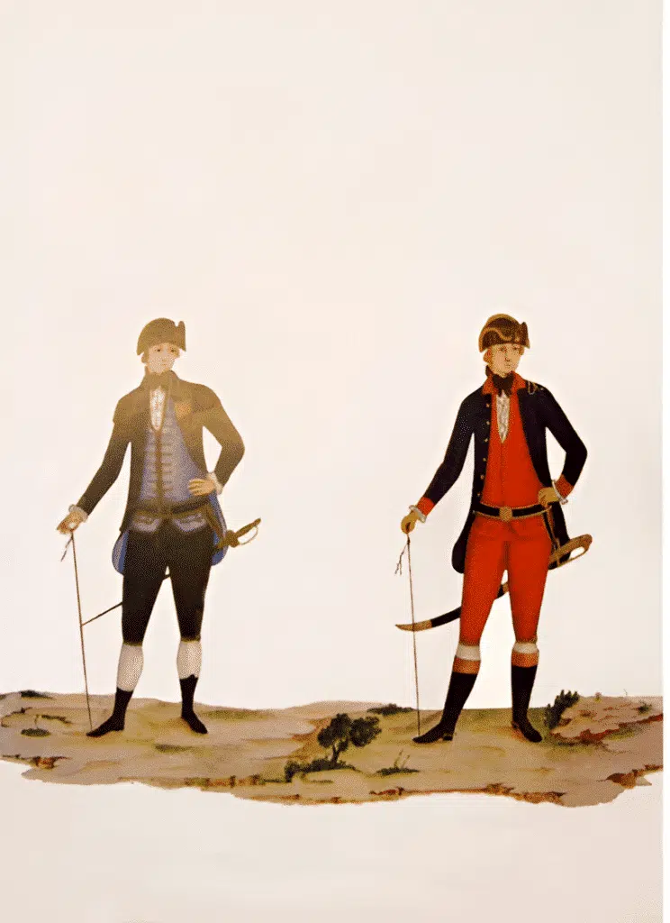 Atribuído a Carlos Julião. Estampa 2 de "Ditos de Figurinhos de Brancos e Negros...", sem data (século XVIII). Aquarela sobre papel. Fundação Biblioteca Nacional, Rio de Janeiro. Atribuído a Carlos Julião. Estampa 2 de "Ditos de Figurinhos de Brancos e Negros...", sem data (século XVIII). Aquarela sobre papel. Fundação Biblioteca Nacional, Rio de Janeiro.