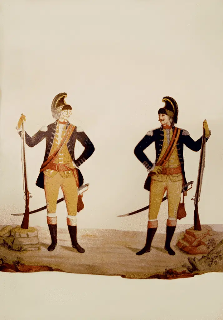 Atribuído a Carlos Julião. Estampa 6 de "Ditos de Figurinhos de Brancos e Negros...", sem data (século XVIII). Aquarela sobre papel. Fundação Biblioteca Nacional, Rio de Janeiro. Atribuído a Carlos Julião. Estampa 6 de "Ditos de Figurinhos de Brancos e Negros...", sem data (século XVIII). Aquarela sobre papel. Fundação Biblioteca Nacional, Rio de Janeiro.