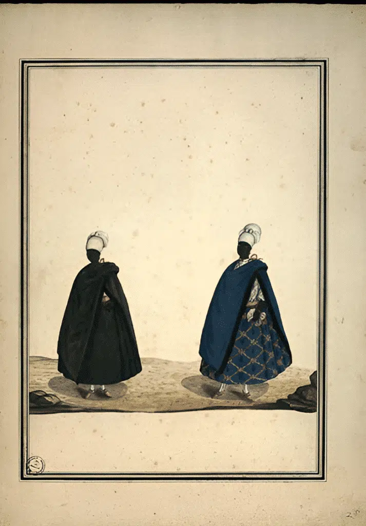 Atribuído a Carlos Julião. Estampa 28 de "Ditos de Figurinhos de Brancos e Negros...", sem data (século XVIII). Aquarela sobre papel. Fundação Biblioteca Nacional, Rio de Janeiro. Atribuído a Carlos Julião. Estampa 28 de "Ditos de Figurinhos de Brancos e Negros...", sem data (século XVIII). Aquarela sobre papel. Fundação Biblioteca Nacional, Rio de Janeiro.