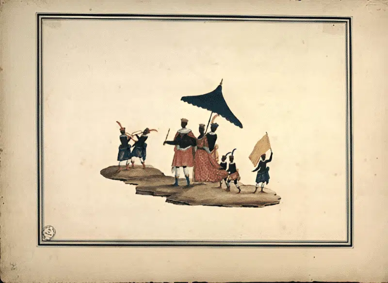 Atribuído a Carlos Julião. Estampa 38 de "Ditos de Figurinhos de Brancos e Negros...", sem data (século XVIII). Aquarela sobre papel. Fundação Biblioteca Nacional, Rio de Janeiro. Atribuído a Carlos Julião. Estampa 38 de "Ditos de Figurinhos de Brancos e Negros...", sem data (século XVIII). Aquarela sobre papel. Fundação Biblioteca Nacional, Rio de Janeiro.