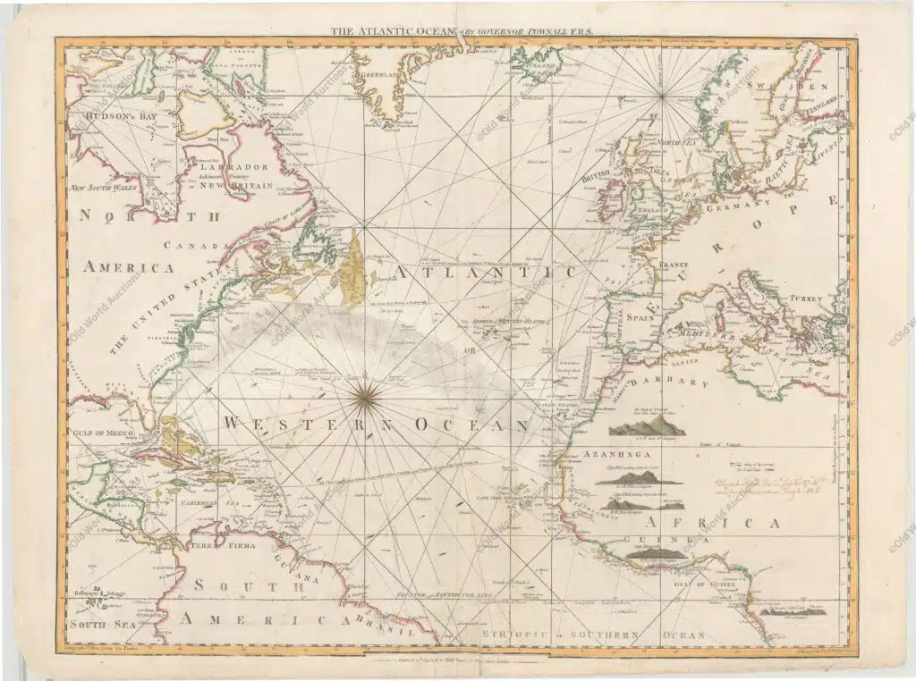The Atlantic Ocean by Governor Pownall, 1787 The Atlantic Ocean by Governor Pownall, 1787