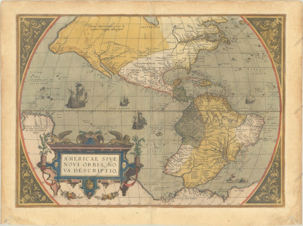 Mapa do Hemisfério Ocidental de 1579 Mapa do Hemisfério Ocidental de 1579