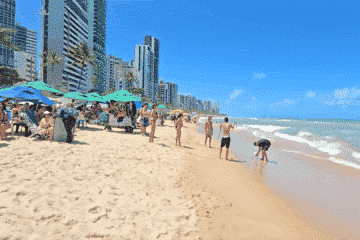 Praia de Boa Viagem em Recife PE
